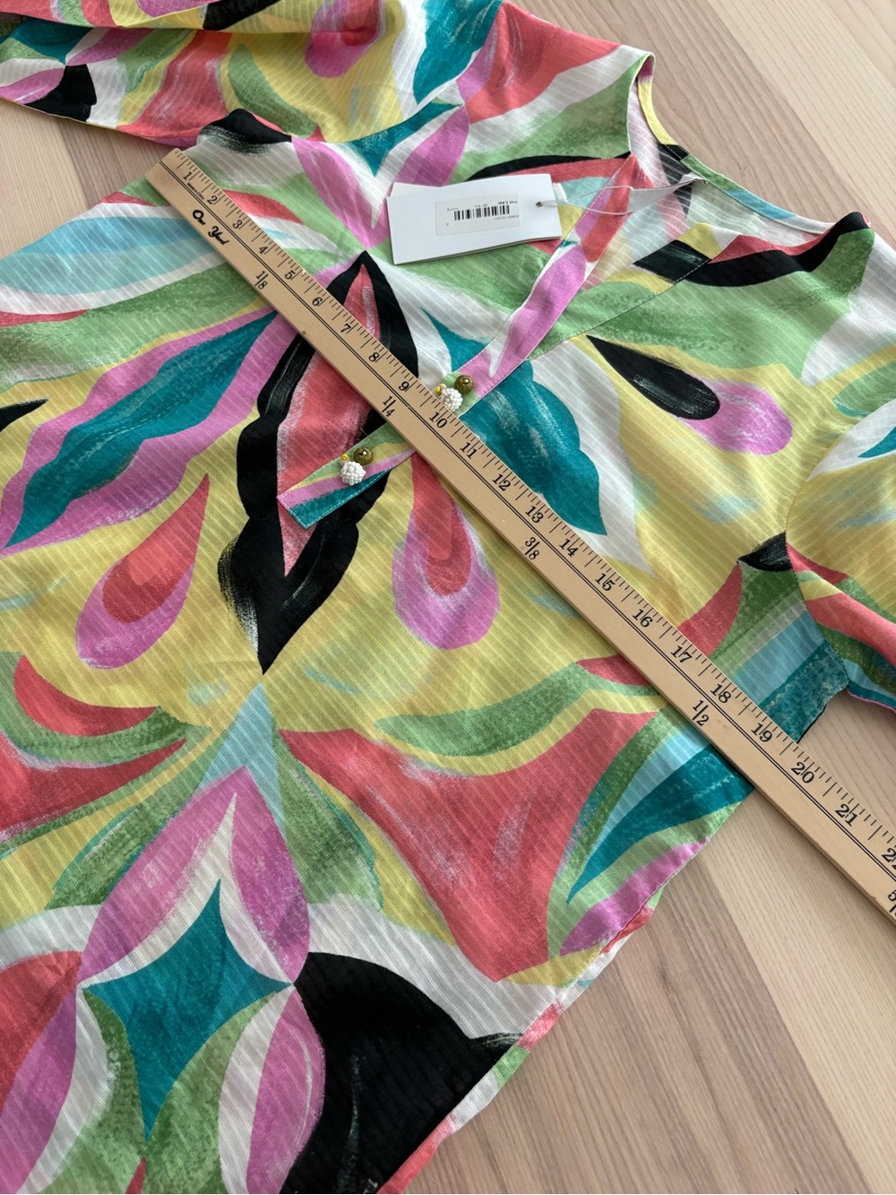 NWT Ethnc pant tunic 2 pc set cotton artsy summer modest size S - Picture 13 of 15